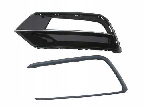 Linkes Halogenlampenrahmen mit Chrom + Gitterrahmen Volkswagen Passat B8 R-Line 2016-2018