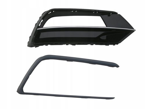 Rechtes Halogenlampenrahmen mit Chrom + Gitterrahmen Volkswagen Passat B8 R-Line 2016-2018